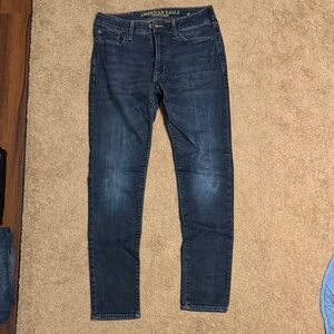American Eagle Outfitters Men's Deep Indigo Skinny Jeans
